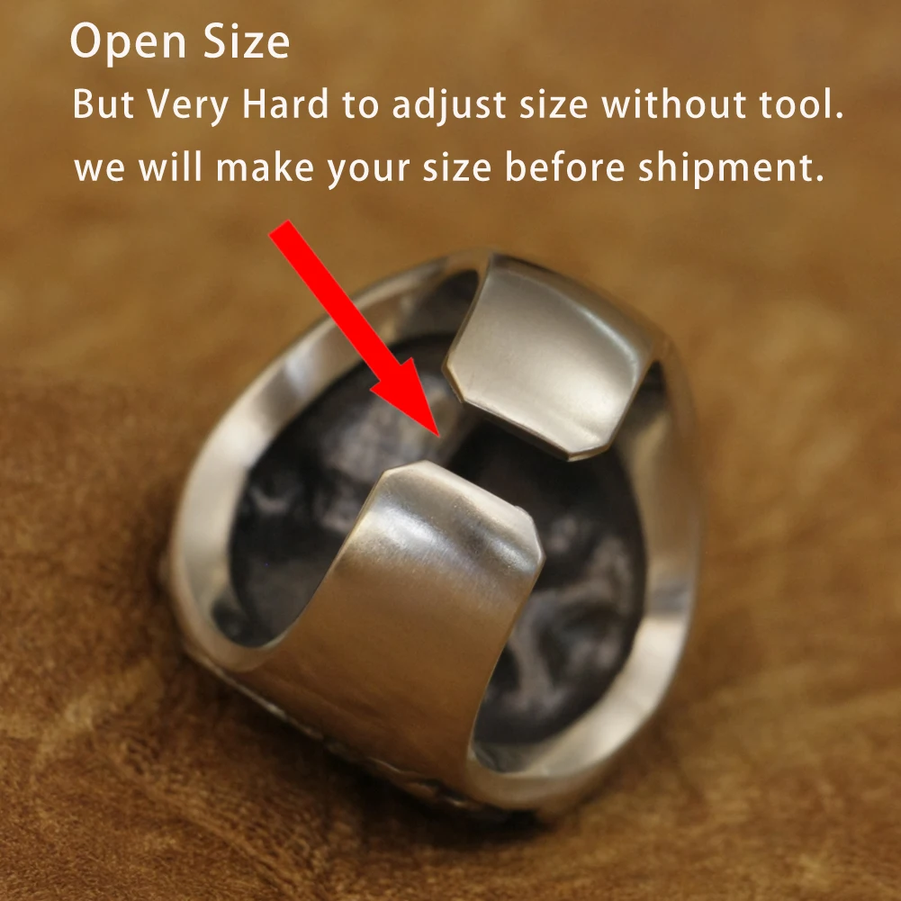 Dark Banshee Skull Ring Men's Biker Jewelry