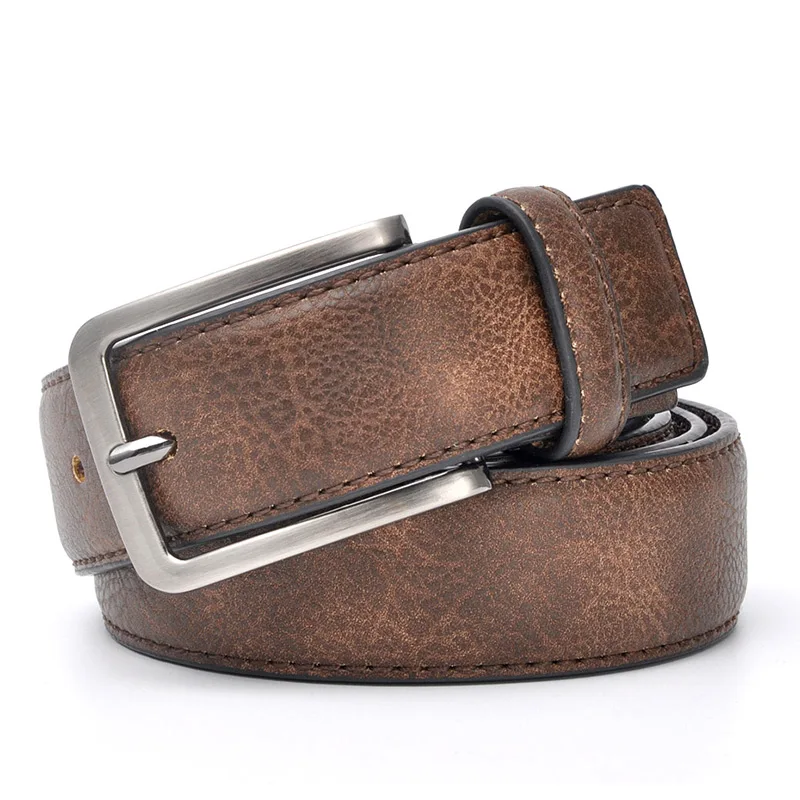 Antique Engraved Men's Casual Belt for Jeans