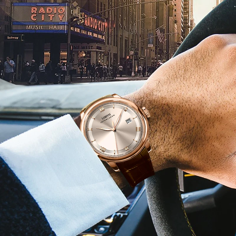 Lobinni Men's Watches Luxury Perpetual Calendar