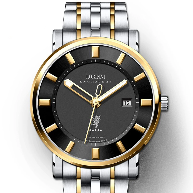 LOBINNI Ultra-Thin Luxury Brand Automatic Watch