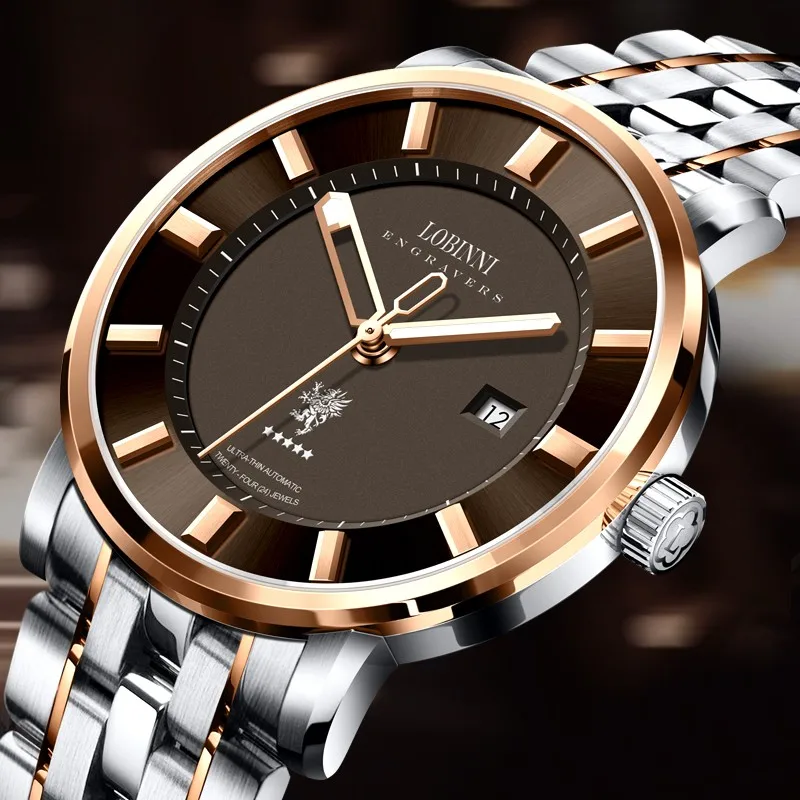 LOBINNI Ultra-Thin Luxury Brand Automatic Watch