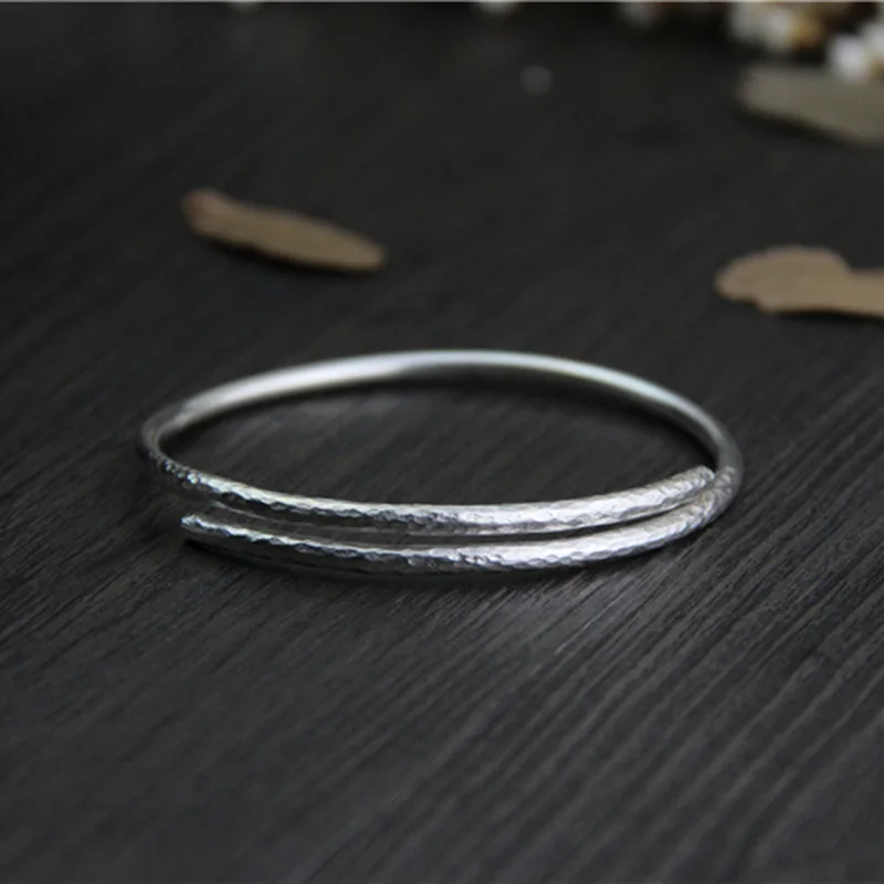 Handmade Silver Bracelet 925 Sterling Open Bangles