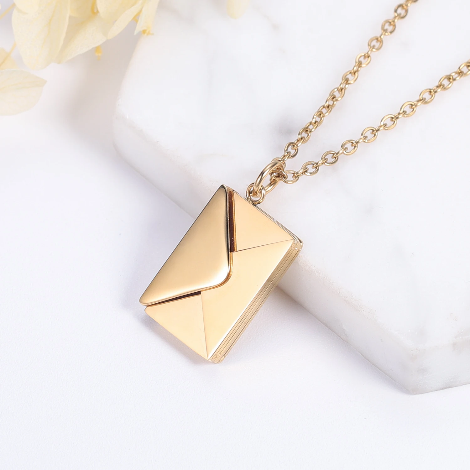 Personalized Love Letter Envelope Necklace Dainty Cute