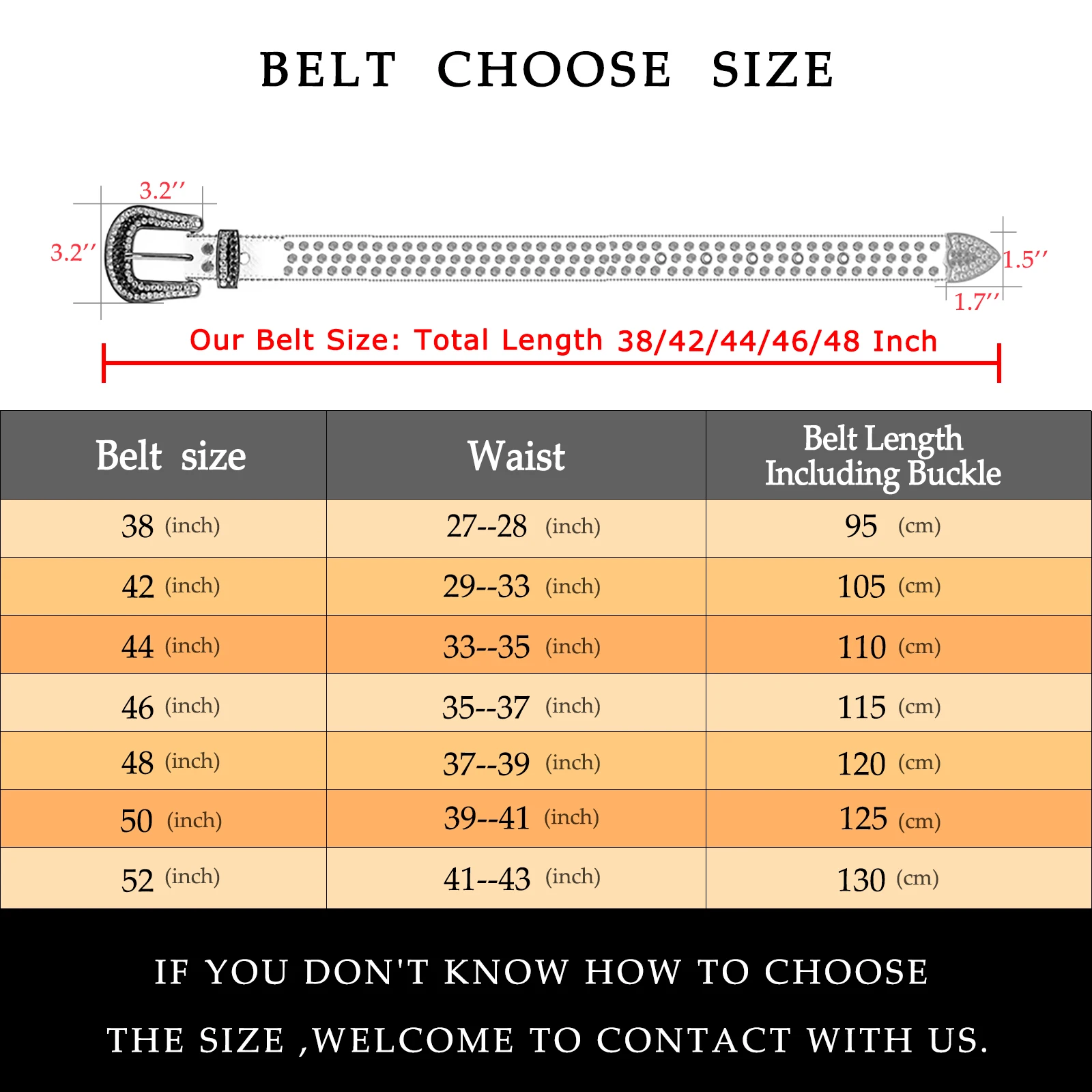 Western Bling Bling Crystal Diamond Studded Belts