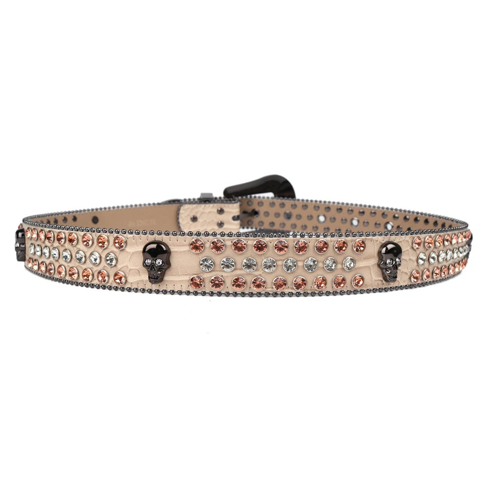 Western Rhinestone Belts Diamond Wide Buckle Cowgirl Strap