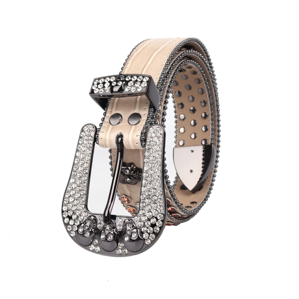Western Rhinestone Belts Diamond Wide Buckle Cowgirl Strap