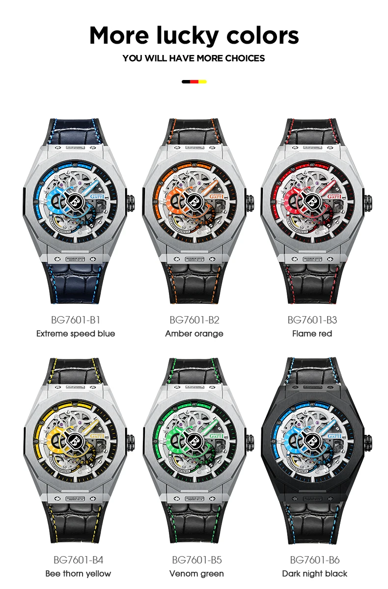 Phantom Speed Bonest GATTI Luxury Sport Watches BG7601