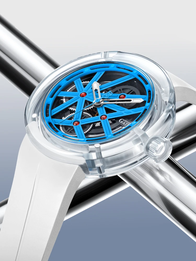 Transparent Automatic Skeleton Watch BG7702