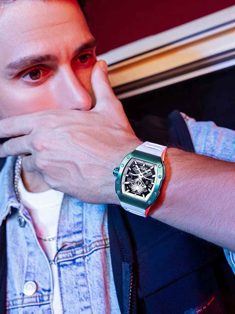 BONEST GATTI Palm Tree Carbon Fiber Watch