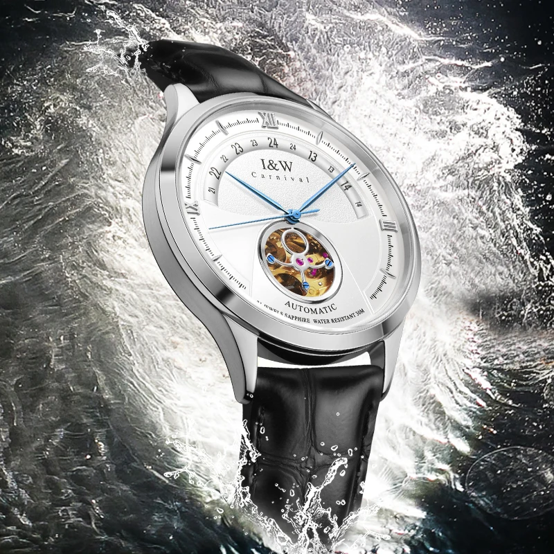 2022 Luxury Tourbillon Mechanical Watch Swiss I&W
