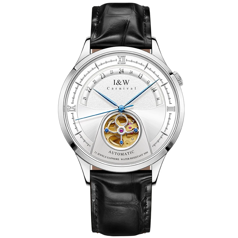 2022 Luxury Tourbillon Mechanical Watch Swiss I&W