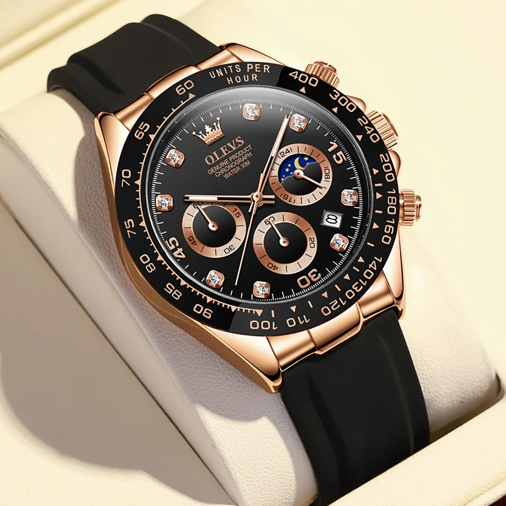 Olevs 2875 Functional Sports Chronograph Quartz Watch