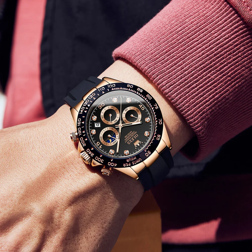 Olevs 2875 Functional Sports Chronograph Quartz Watch