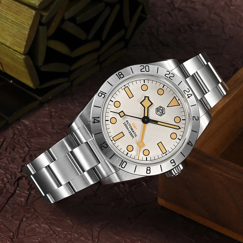 San Martin 39mm Dial BB Vintage GMT Watch