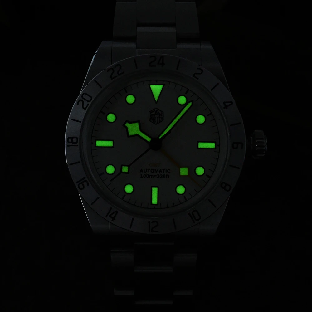 San Martin 39mm Dial BB Vintage GMT Watch