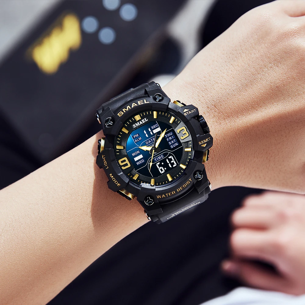 Quartz Watches Sport Digital 50M Waterproof Clock Alarm