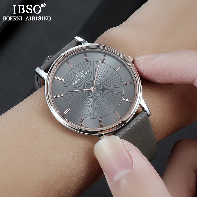 Luxury Men's Quartz Watch Genuine Leather Strap