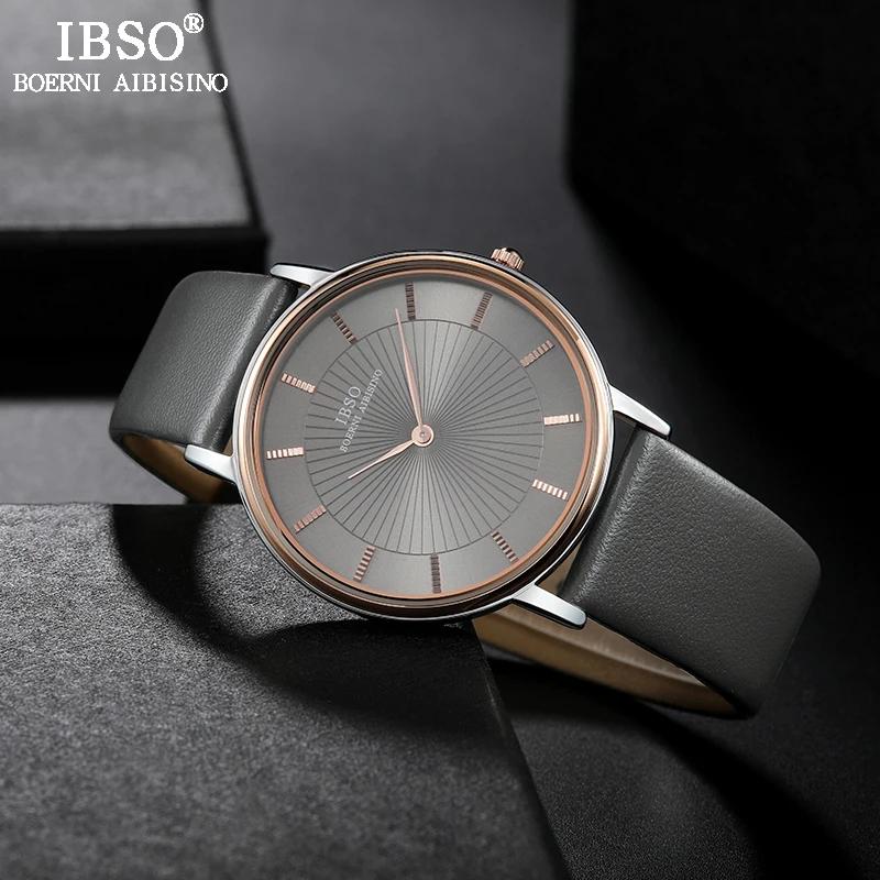 Luxury Men's Quartz Watch Genuine Leather Strap
