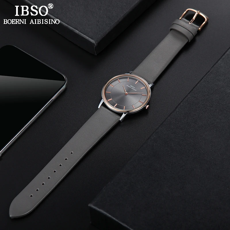 Luxury Men's Quartz Watch Genuine Leather Strap