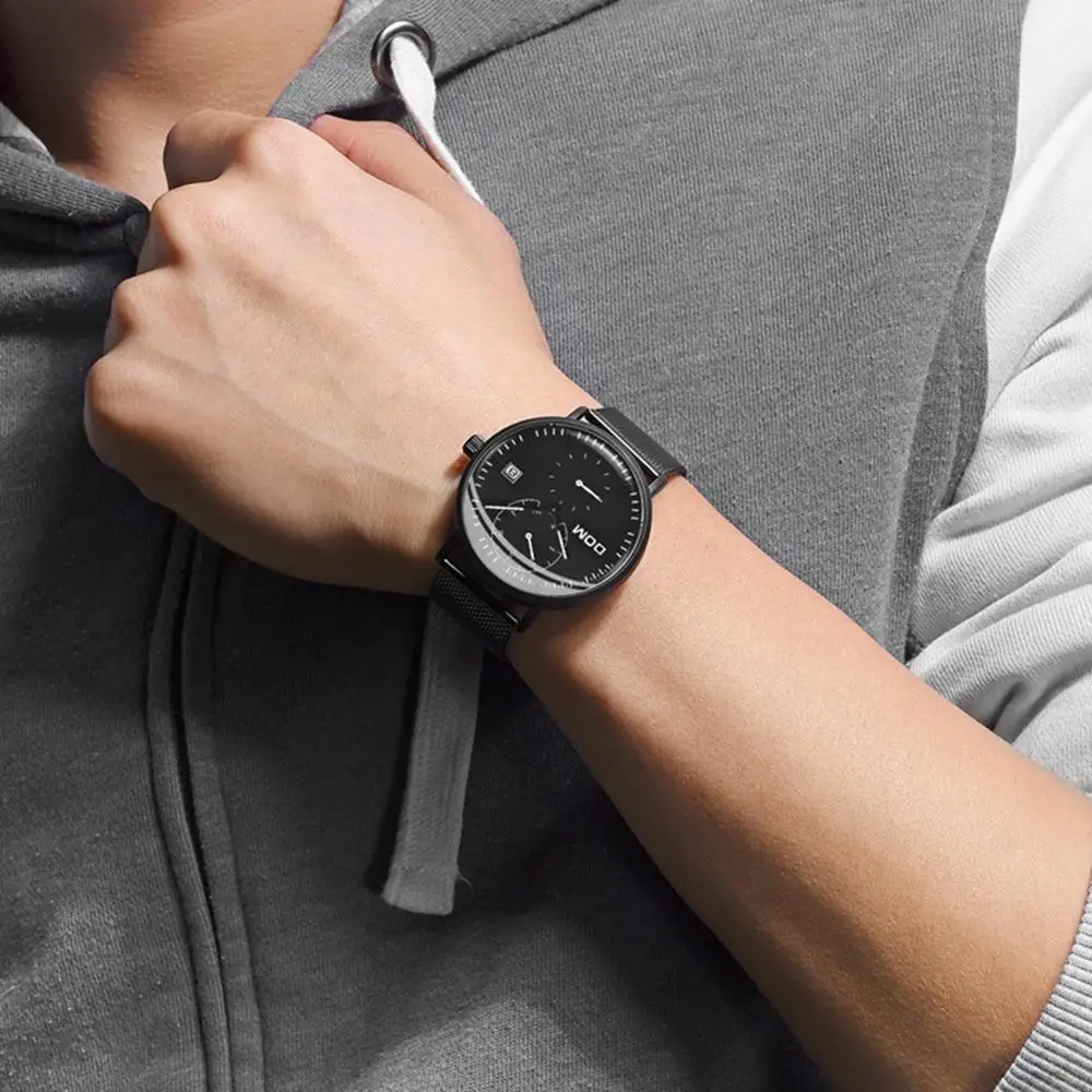 Slim Mesh Strap Minimalist Wrist Watches For Men