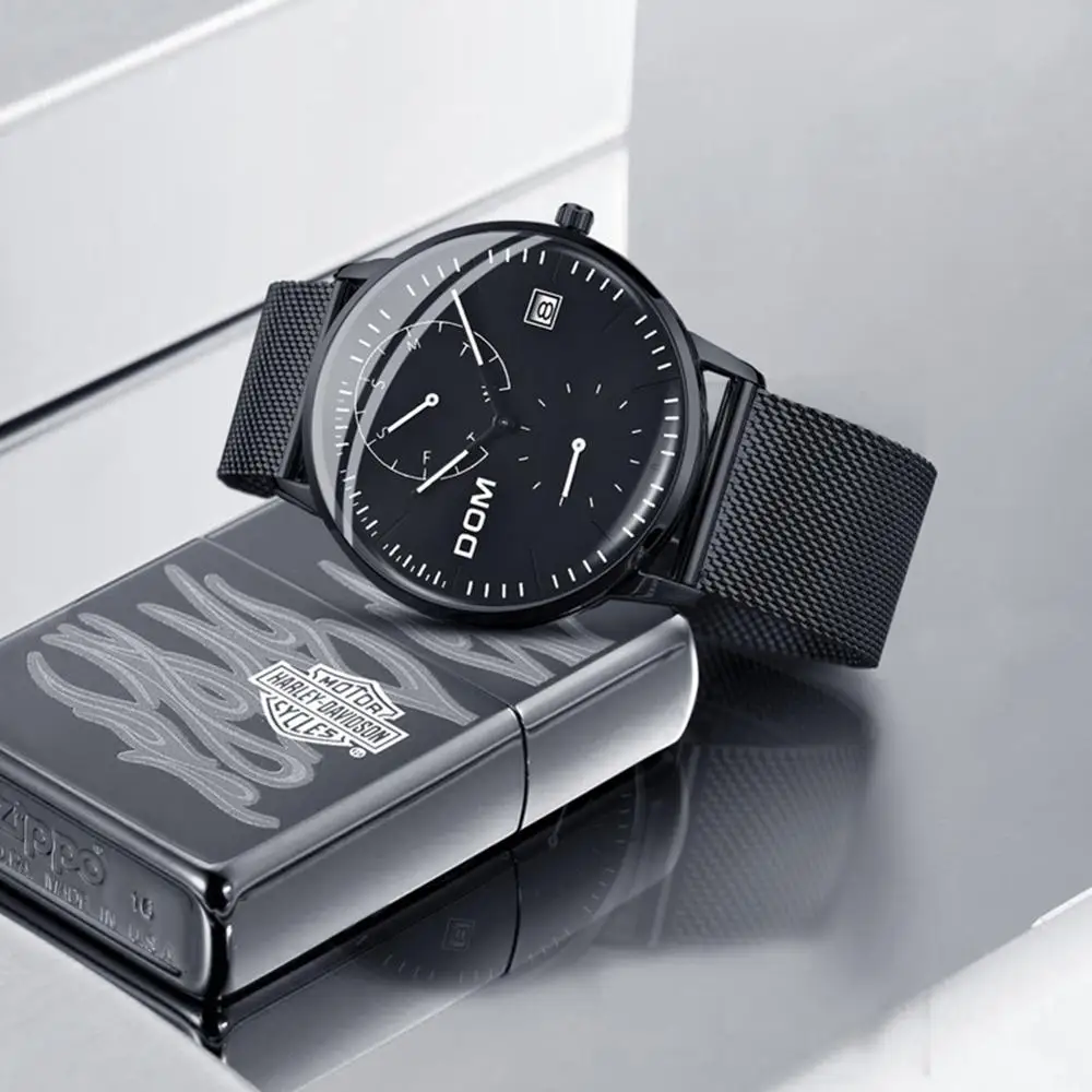 Slim Mesh Strap Minimalist Wrist Watches For Men