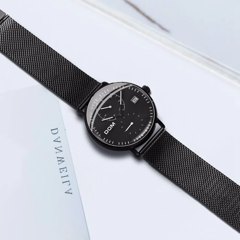 Slim Mesh Strap Minimalist Wrist Watches For Men