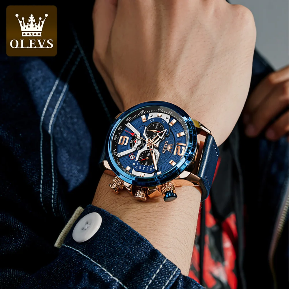 Olevs 9915 Men's Watch Big Dial 52mm Waterproof Sport