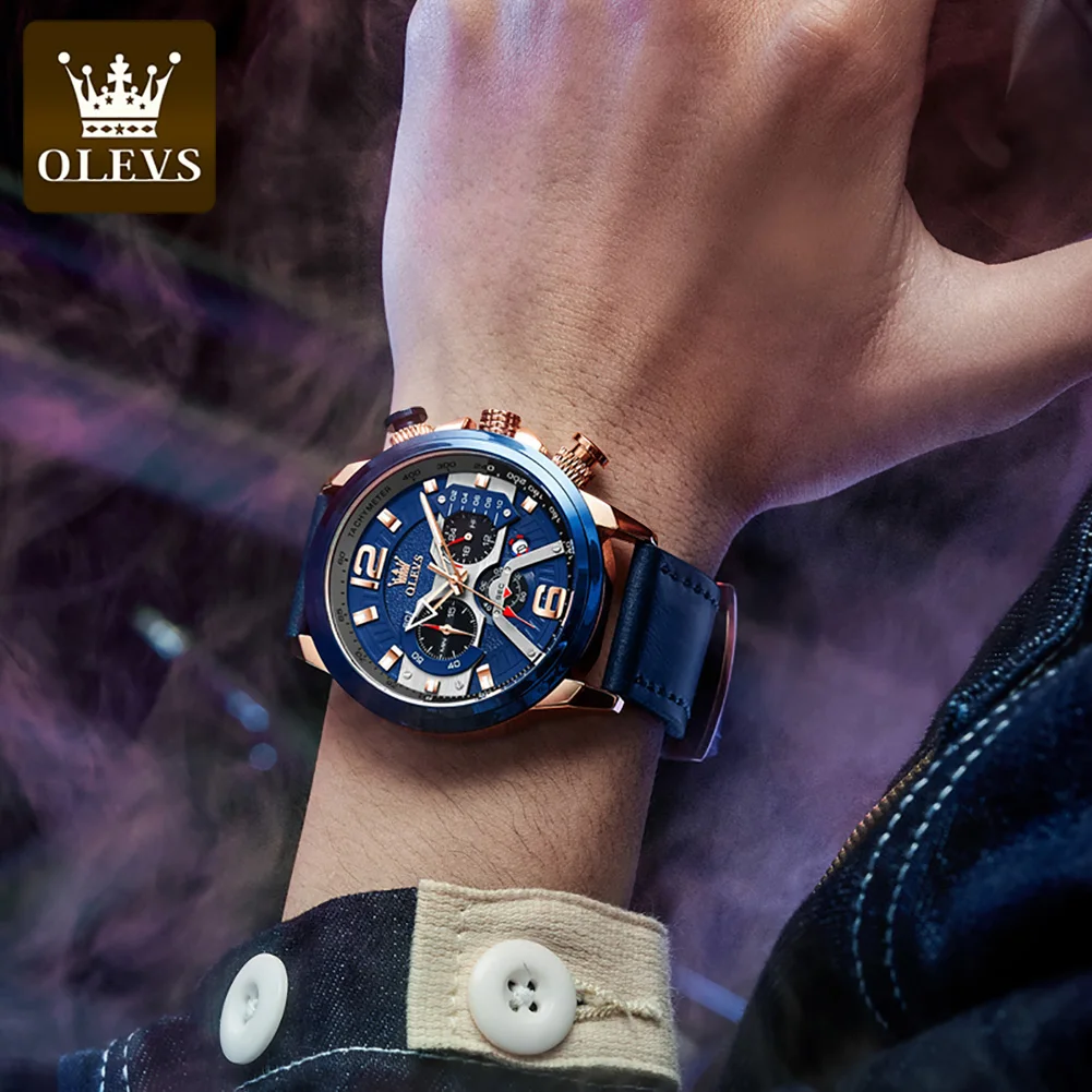 Olevs 9915 Men's Watch Big Dial 52mm Waterproof Sport