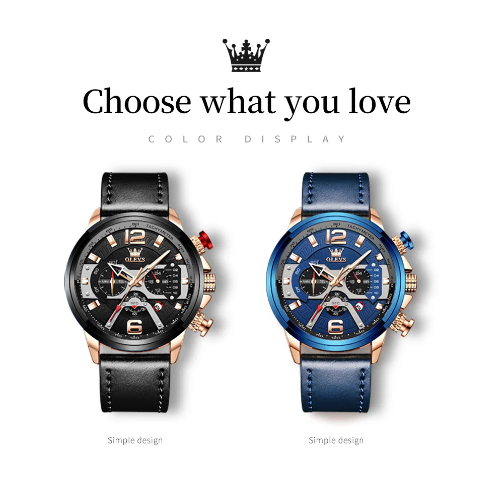 Olevs 9915 Men's Watch Big Dial 52mm Waterproof Sport