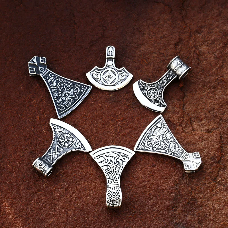 Viking Axe Pendant Celtic Amulets for Men
