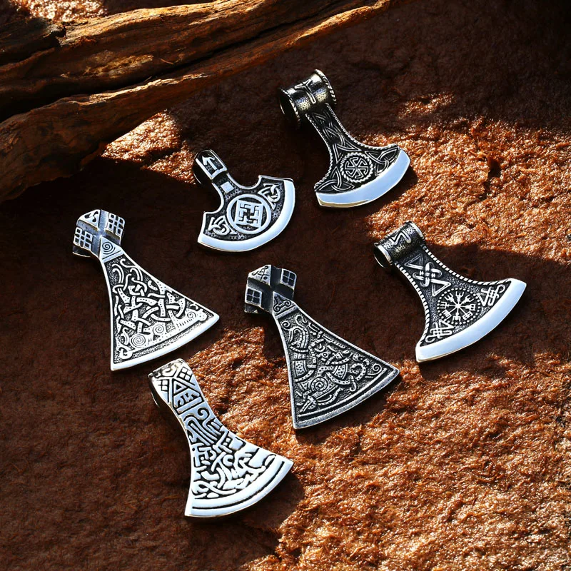 Viking Axe Pendant Celtic Amulets for Men