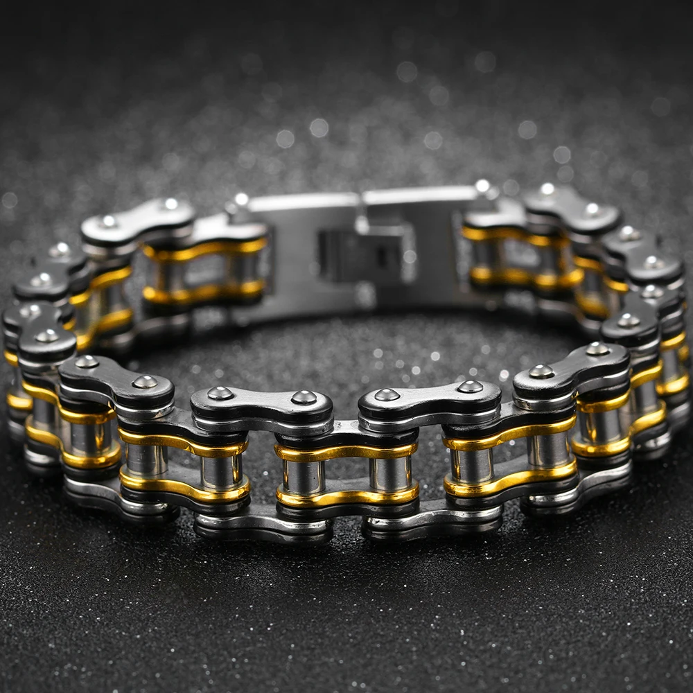 Bike Motorcycle Chain Mens Bikers Bracelet