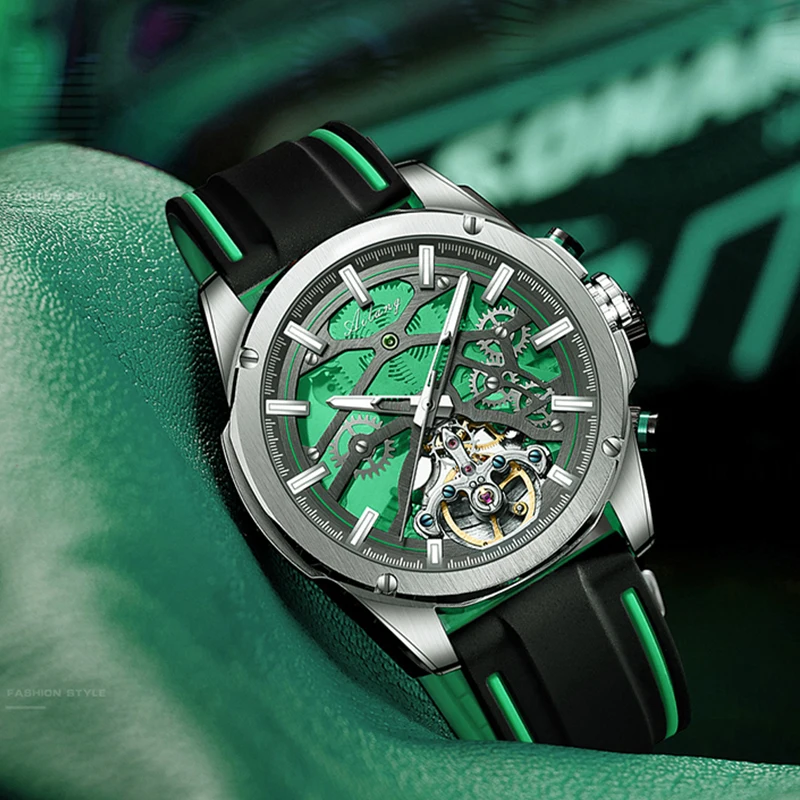 Men's Skeleton Automatic Mechanical Watch AILANG 8012