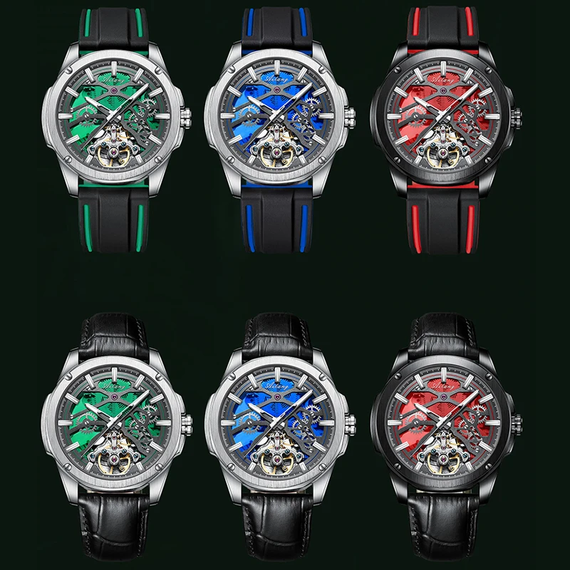 Men's Skeleton Automatic Mechanical Watch AILANG 8012