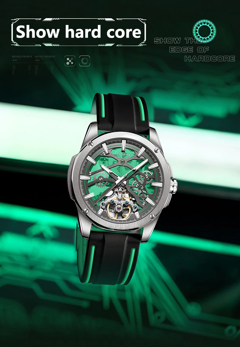 Men's Skeleton Automatic Mechanical Watch AILANG 8012