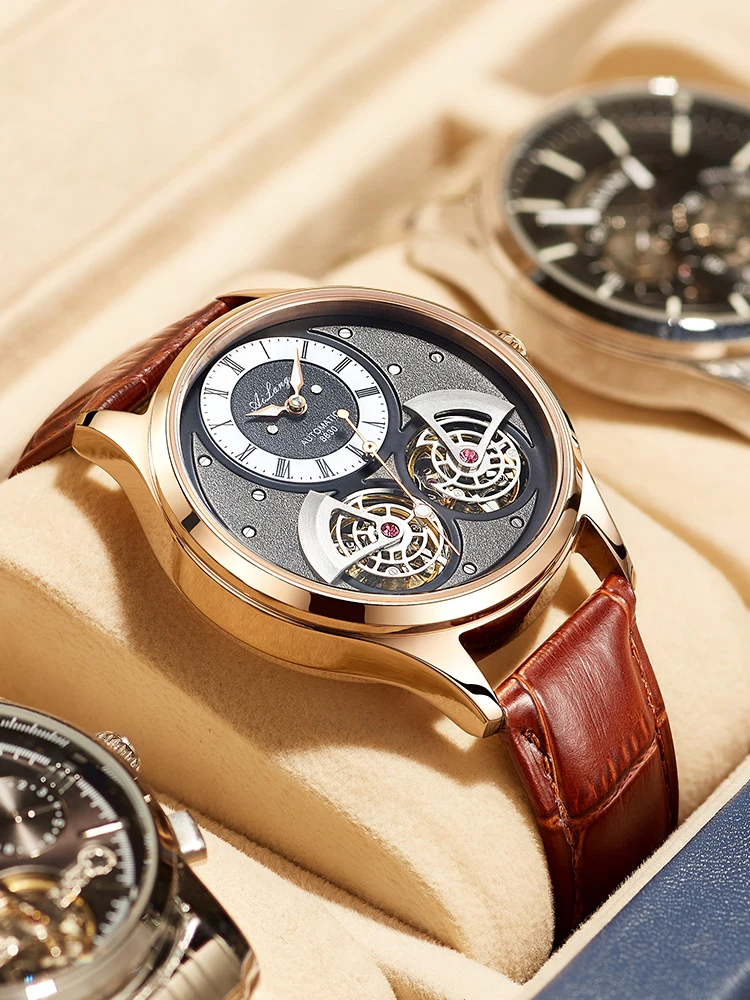 Double Pendulum Tourbillon Men's Watch AILANG 8822
