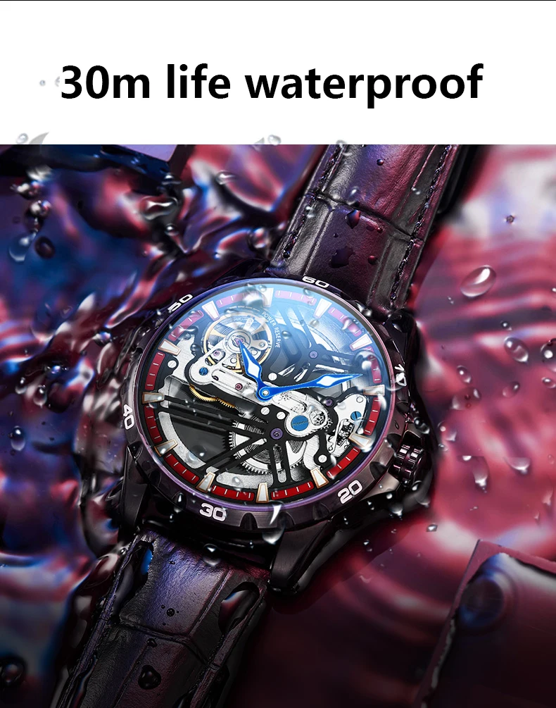 Skeleton Watch Rubber Band Sport Tourbillon AILANG 8625
