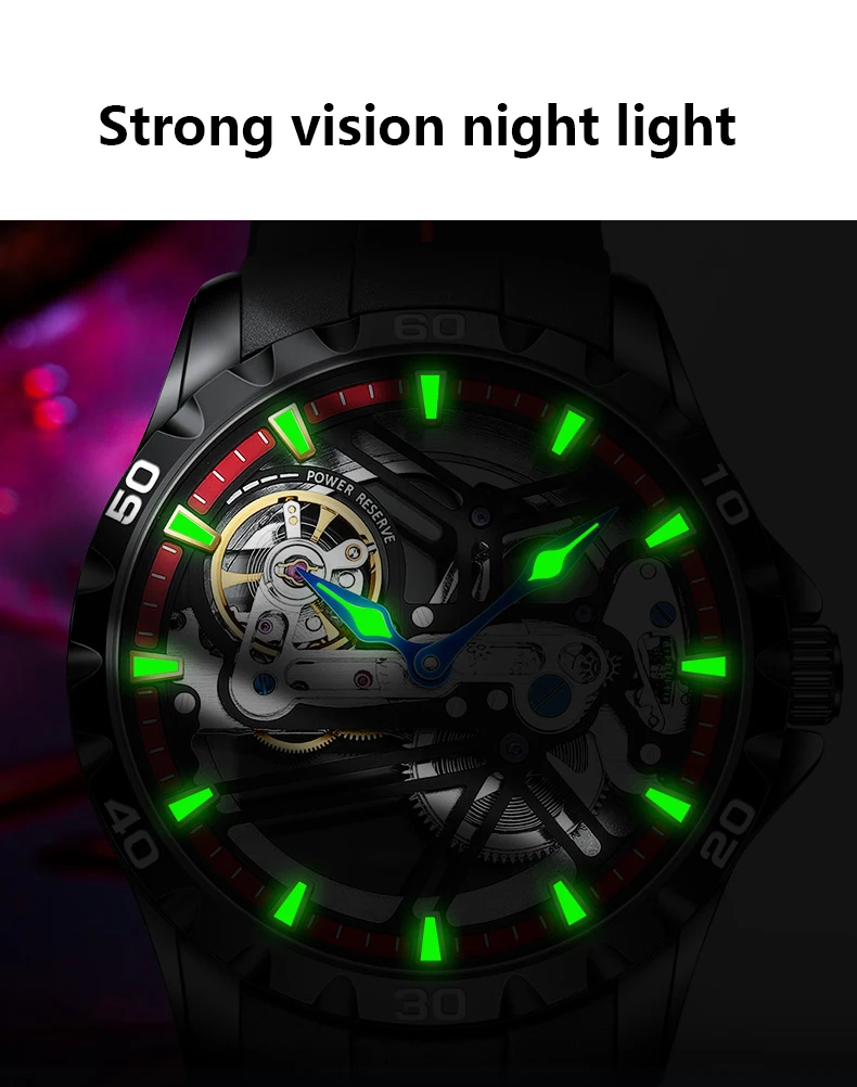 Skeleton Watch Rubber Band Sport Tourbillon AILANG 8625