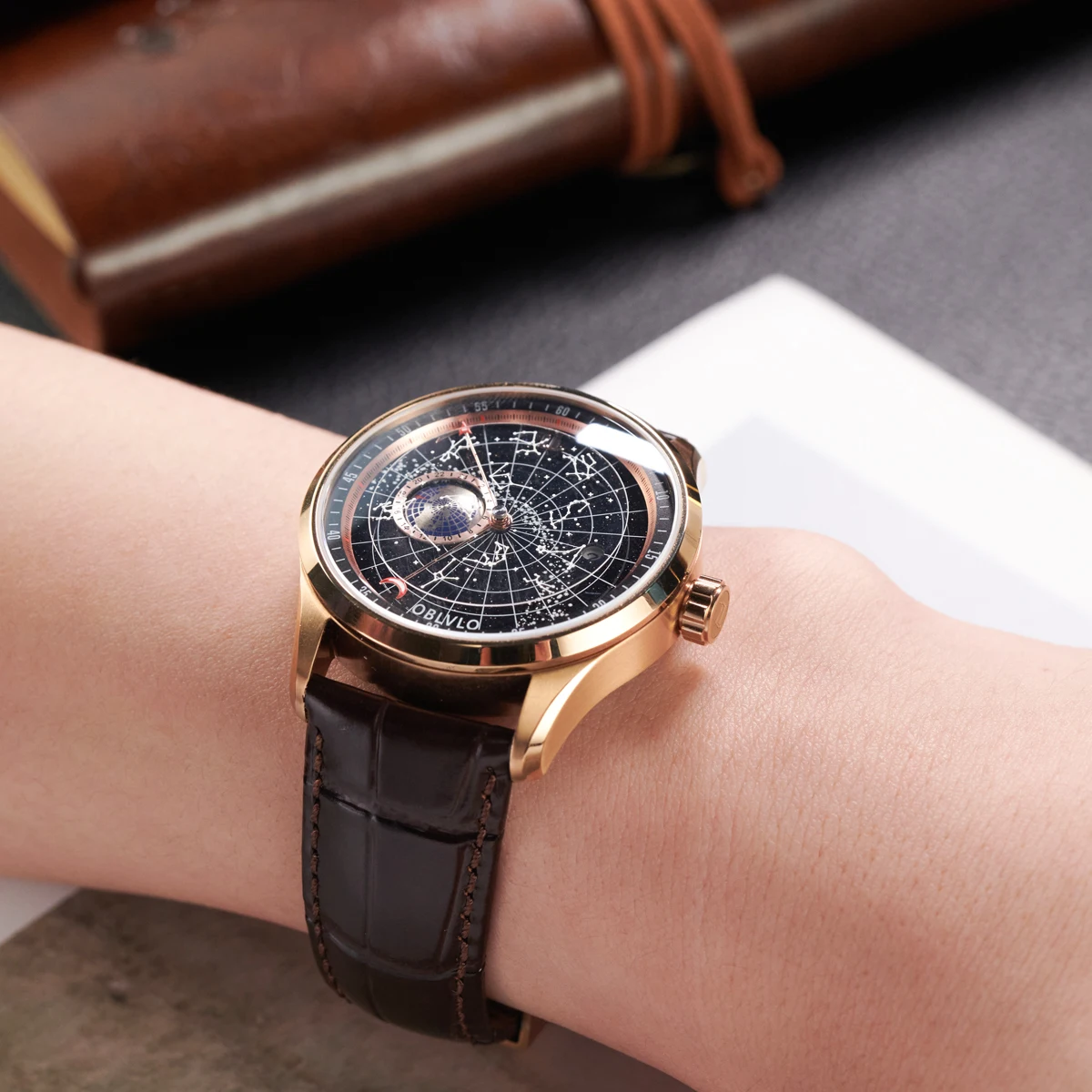 OBLVLO Top Automatic Mechanical Watch for Men