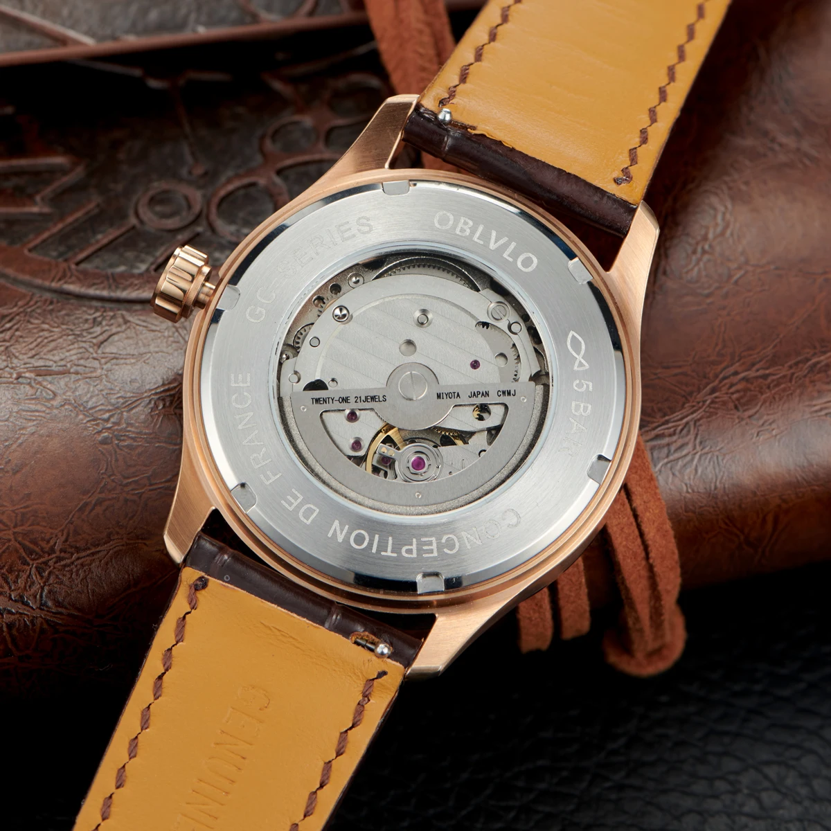 OBLVLO Top Automatic Mechanical Watch for Men
