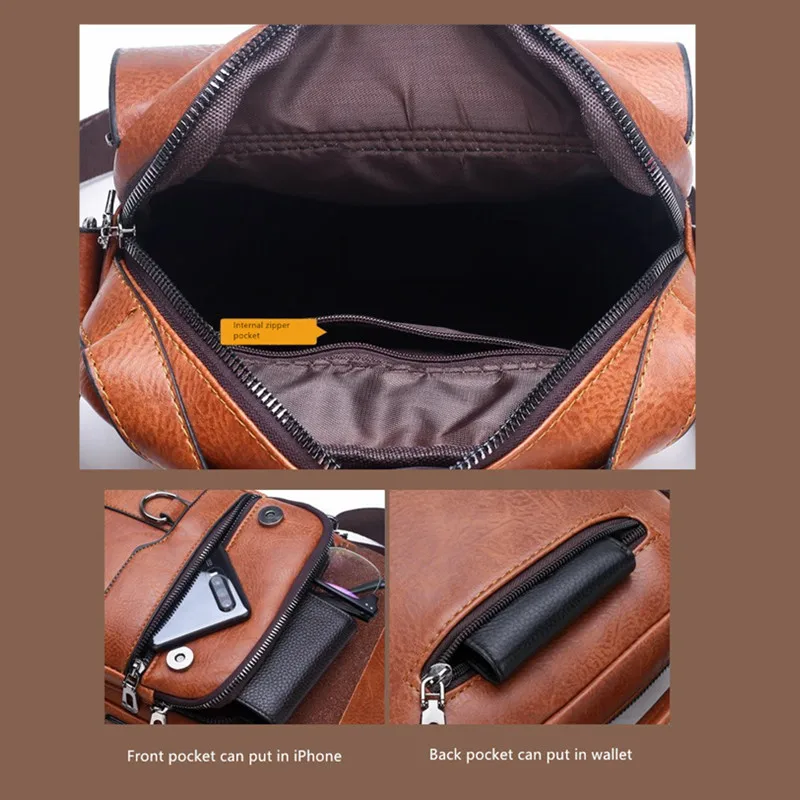 JEEP Bag Shoulder Crossbody Leather Travel Handbag