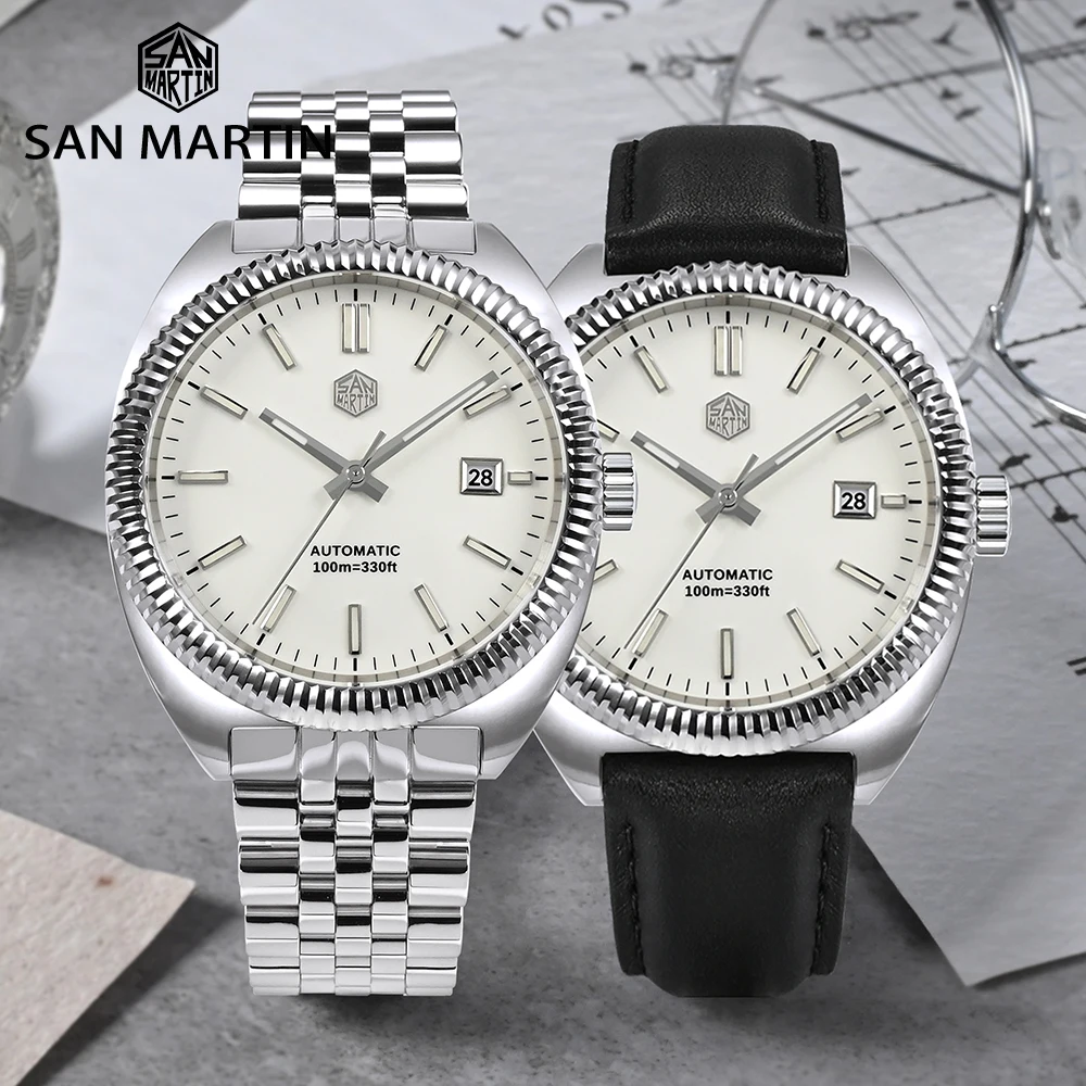 Mens Casual Watches San Martin Sapphire Glass