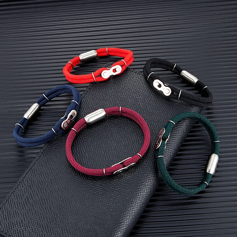 Nautical Rope Bracelets with Magnet Buckle