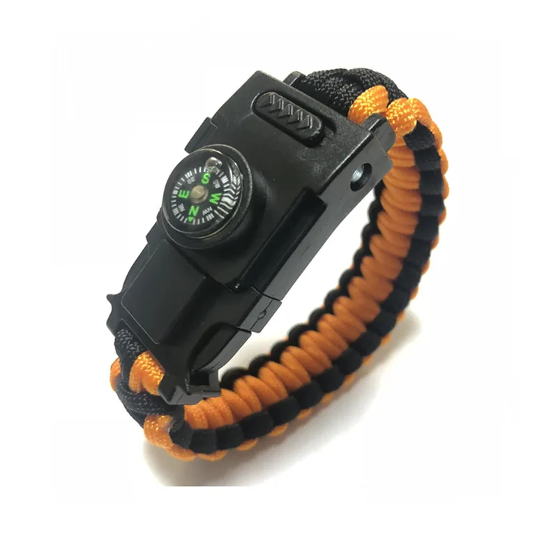 Tactical Survival Paracord Bracelet SOS Light Compass