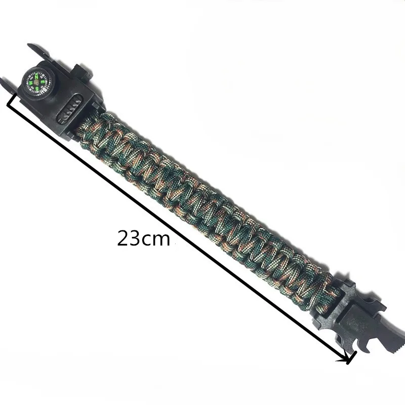 Tactical Survival Paracord Bracelet SOS Light Compass