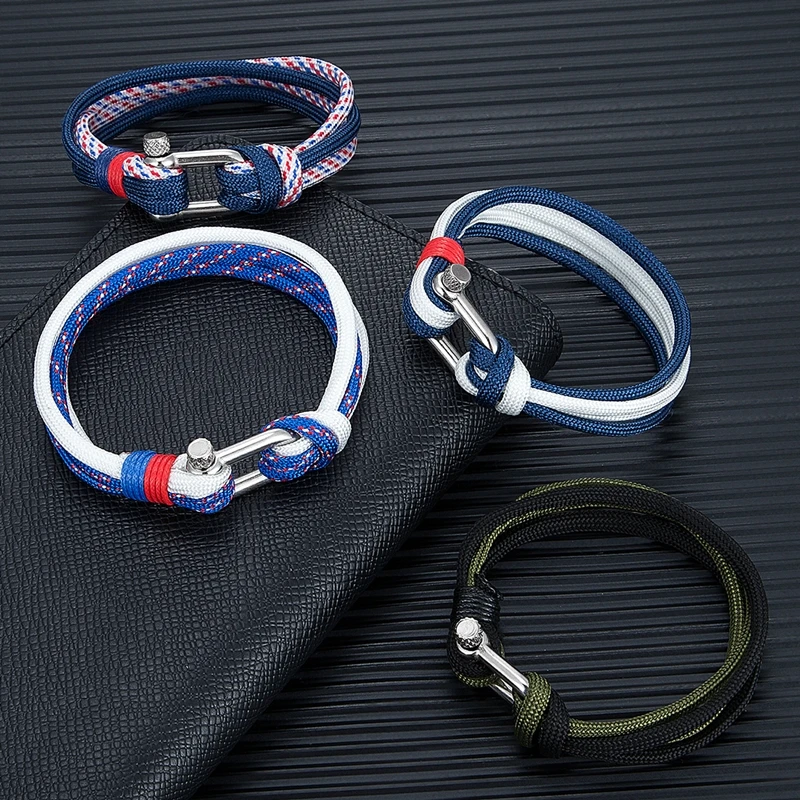 Shackle Bracelet Paracord Survival for Men Women