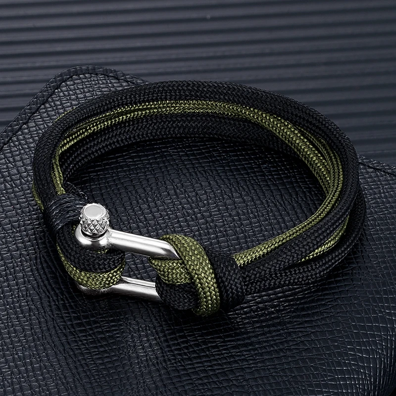 Shackle Bracelet Paracord Survival for Men Women