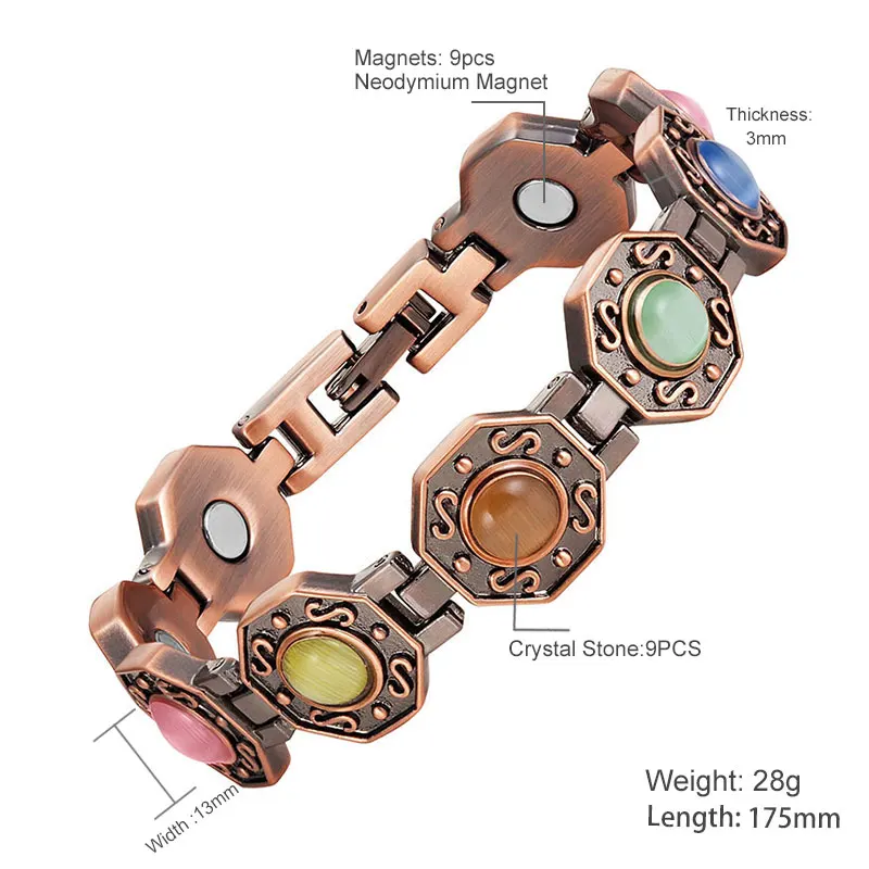 Antique Style Magnetic Therapy Bracelet for Women