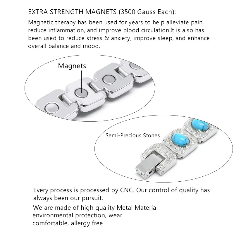 Elegant Magnetic Therapy Bracelet for Women