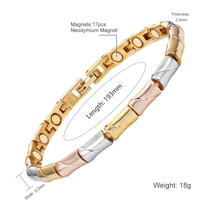 Elegant Magnetic Therapy Bracelet for Women Pain Relief